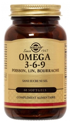 Solgar Oméga 3-6-9 Poisson Lin Bourrache Softgels