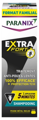 Paranix Extra Fort 5 Min Shampooing + Peigne 300 ml