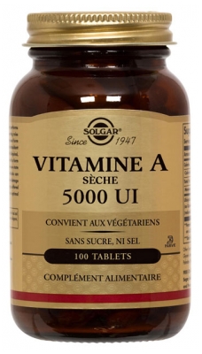 Solgar Vitamine a Sèche Comprimés