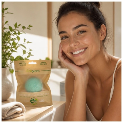 Estigreen Éponge Konjac Aloe Vera Hydratante