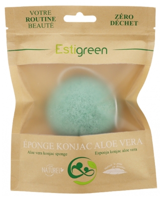 Estigreen Éponge Konjac Aloe Vera Hydratante