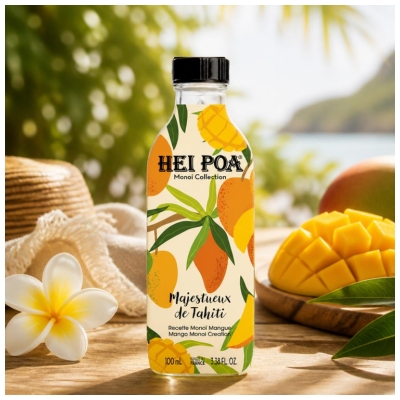 Hei Poa Monoï Collection Majestueux de Tahiti - Recette Monoï Mangue 100 ml