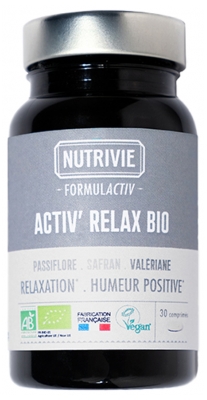 Nutrivie Activ'Relax Bio - Relaxation, Humeur Positive - 30 Comprimés