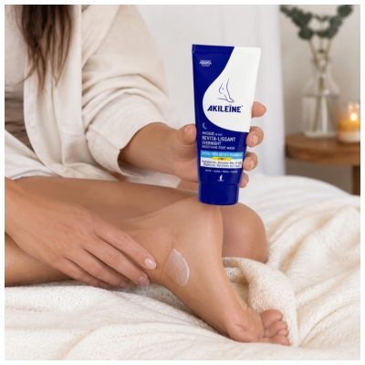 Akileïne Masque de Nuit Revita-Lissant Pieds Très Secs et Rugueux 100 ml
