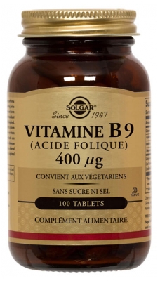 Solgar Vitamine B9 (Acide Folique) 400 ?g Comprimés
