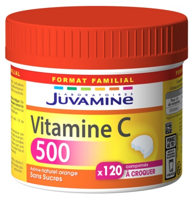 Juvamine Vitamine C 500 Maxi Format 120 Comprimés à Croquer