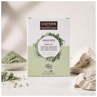 Cattier Argile Verte Ultra Ventilée Montmorillonite Illite Bio 250 g