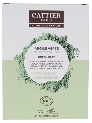 Cattier Argile Verte Ultra Ventilée Montmorillonite Illite Bio 250 g