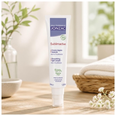 Eau Thermale Jonzac Sublimactive Crème Légère Lissante Peaux Normales à Mixtes Bio 40 ml