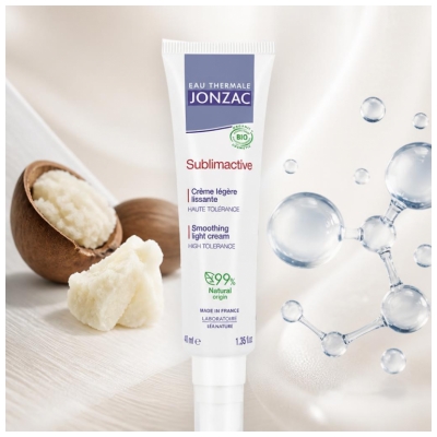 Eau Thermale Jonzac Sublimactive Crème Légère Lissante Peaux Normales à Mixtes Bio 40 ml