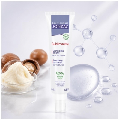 Eau Thermale Jonzac Sublimactive Crème Riche Lissante Peaux Sèches Bio 40 ml