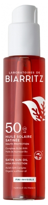 Laboratoires de Biarritz Huile Solaire Satinée Visage Corps Cheveux SPF50 125 ml
