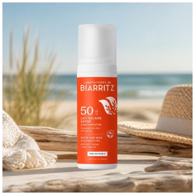 Laboratoires de Biarritz Lait Solaire Satiné Visage & Corps SPF50 100 ml