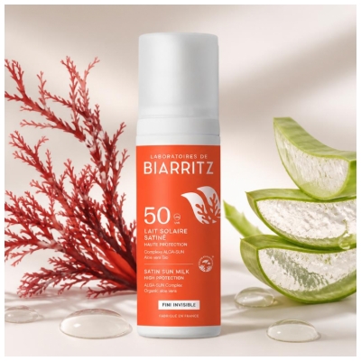Laboratoires de Biarritz Lait Solaire Satiné Visage & Corps SPF50 100 ml