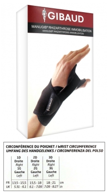 Gibaud Orthèse Manugib Rhizarthrose Immobilisation - Taille : 3D