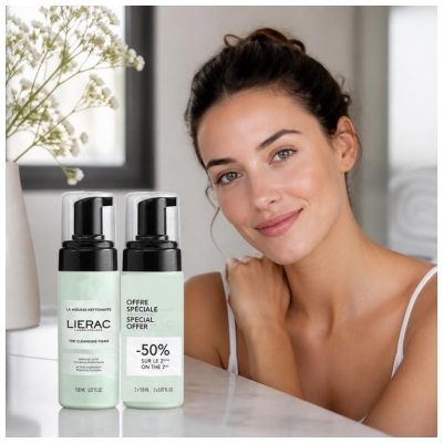 Lierac La Mousse Nettoyante Prébiotiques 2 x 150 ml Offre Spéciale