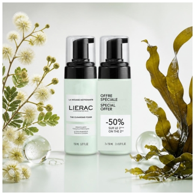 Lierac La Mousse Nettoyante Prébiotiques 2 x 150 ml Offre Spéciale