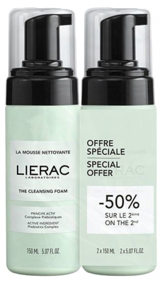Lierac La Mousse Nettoyante Prébiotiques 2 x 150 ml Offre Spéciale