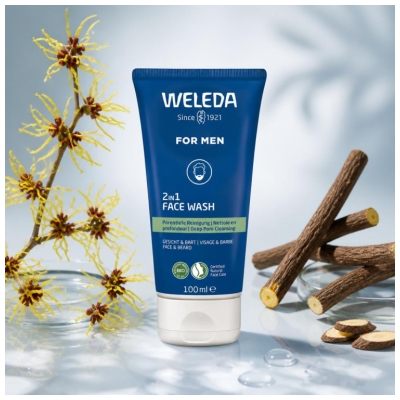 Weleda Homme Gel Nettoyant Visage 2en1 100 ml
