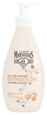 Le Petit Marseillais Lait Corps Hydratant Réparation au Beurre de Karité Aloès et Cire d'Abeille Pour Peaux Trèsèches 250 ml