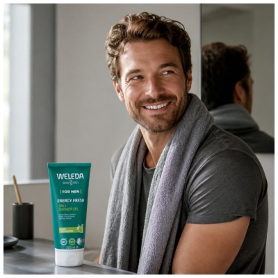 Weleda Homme Gel Douche Energy Fresh Dynamisant 3en1 200 ml