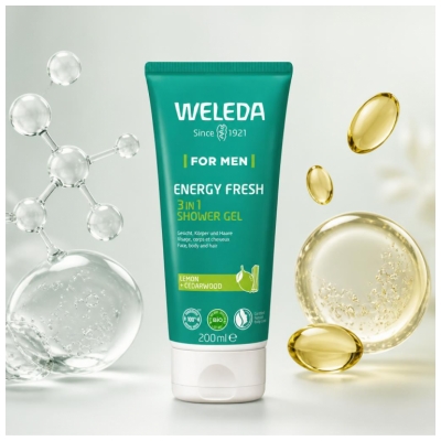 Weleda Homme Gel Douche Energy Fresh Dynamisant 3en1 200 ml
