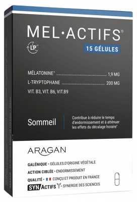 Synactifs Melactifs® - Sommeil - Mélatonine - 15 Gélules