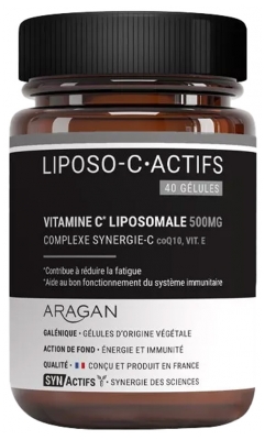 Synactifs Liposo-c Actifs® - Énergie & Immunité - Vitamine C Liposomale - 40 Gélules