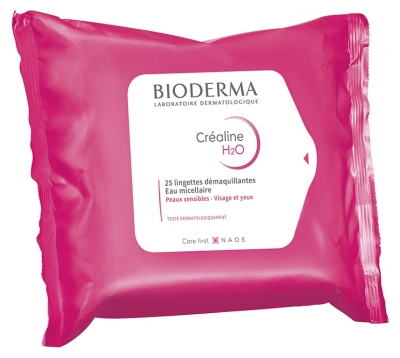 Bioderma Créaline Lingettes Démaquillantes Visage et Yeux Peau Sensible 25 Unités
