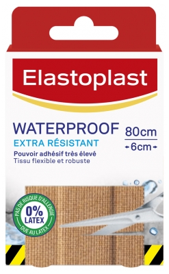 Elastoplast Pansements Extra Résistant Waterproof 8 Bandes de 10 cm X 6 cm