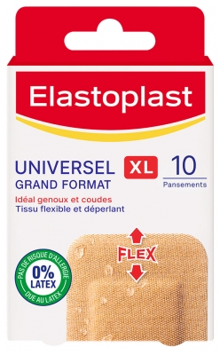 Elastoplast Universel Tissu XL – Grand Format 10 Pansements