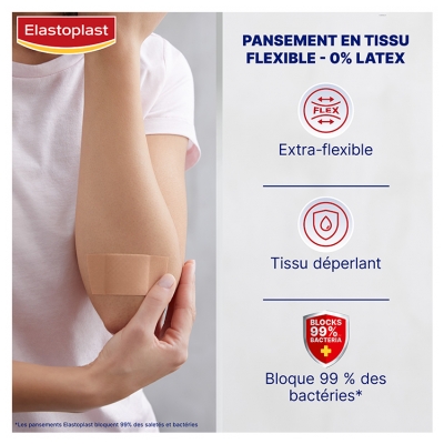 Elastoplast Universel Tissu - Bandes à Découper 10 X 8 cm