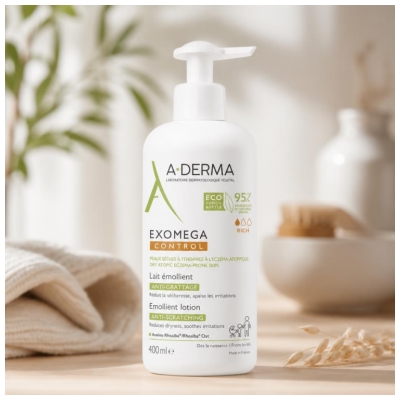 A-Derma Exomega — Control — Lait Émollient Anti-Grattage 400 ml