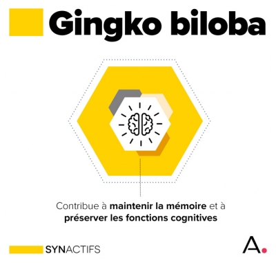 Synactifs Memoprotect® - Mémoire et Vivacité - Ginkgo Biloba Raisin Vitamine B1 Vitamines B et Synactifsélénium - 60 Gélules
