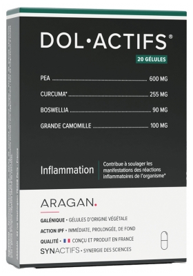 Synactifs Dolactifs® - Anti Inflammatoire - Curcuma Pea Boswellia Camomille - 12 Gélules