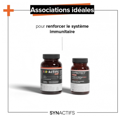 Synactifs Kidactifs® - Vitalité Enfant - Complexe de 10 Vitamines et Minéraux - 30 Gummies - 15 Jours à 1 Mois