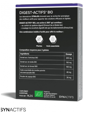 Aragan Synactifs DigestActifs Bio 30 Gélules