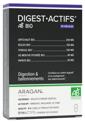 Aragan Synactifs DigestActifs Bio 30 Gélules