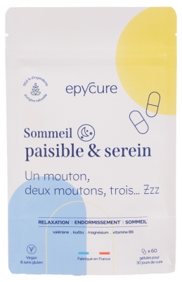 Epycure Cure Sommeil Paisible & Serein - 1 Mois - X60 Gélules - 2/Jour