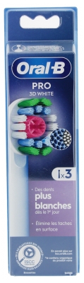 Oral-B Pro 3D White Brossettes de Rechange 3 Unités