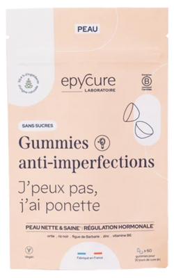 Epycure Gummies Anti-Imperfection Sans Sucres - 1 Mois - 60 Gummies - 2/Jour