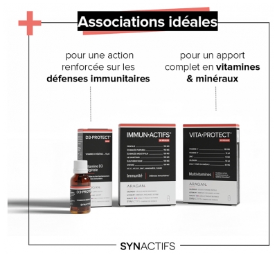 Synactifs Immunactifs® - Défense Immunitaire - Échinacea Vitamine C Propolis et Ravintsara - 30 Gélules