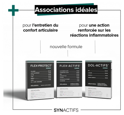 Aragan Flexactifs® - Bien-Être Articulaire - Glucosamine Harpagophytum Curcuma Eucalyptus et Zinc - 60 Gélules