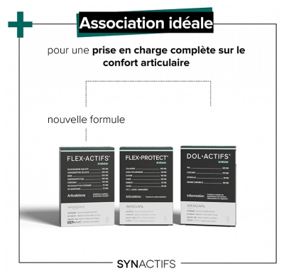 Synactifs Flexprotect® - Articulations - Collagène Acide Hyaluronique Bambou Cuivre Manganèse Cassis - 60 Gélules