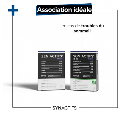 Synactifs Zenactifs® - Anti Stress - Rhodiola Mélisse Glycine Taurine Magnésium et Vitamine B6 - 30 Gélules