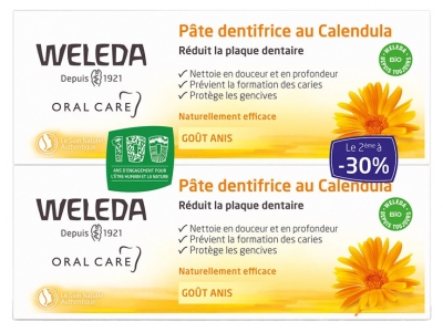 Weleda Duo Pâte Dentifrice au Calendula - 2 X 75 ml