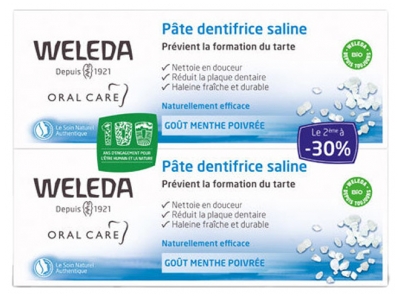 Weleda Duo Pâte Dentifrice Saline - 2 x 75 ml