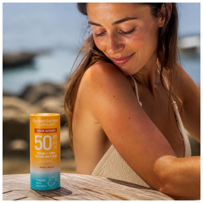 Respectueuse Stick Solaire SPF50 Visage et Corps 18 g