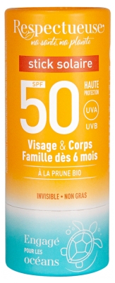 Respectueuse Stick Solaire SPF50 Visage et Corps 18 g