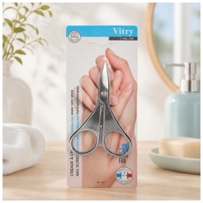 Vitry Ciseaux à Ongles Ambidextre Lames Courbes